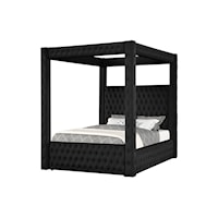 Annabelle Transitional Queen Canopy Bed - Black