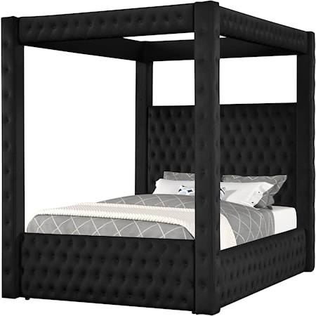 King Canopy Bed - Black