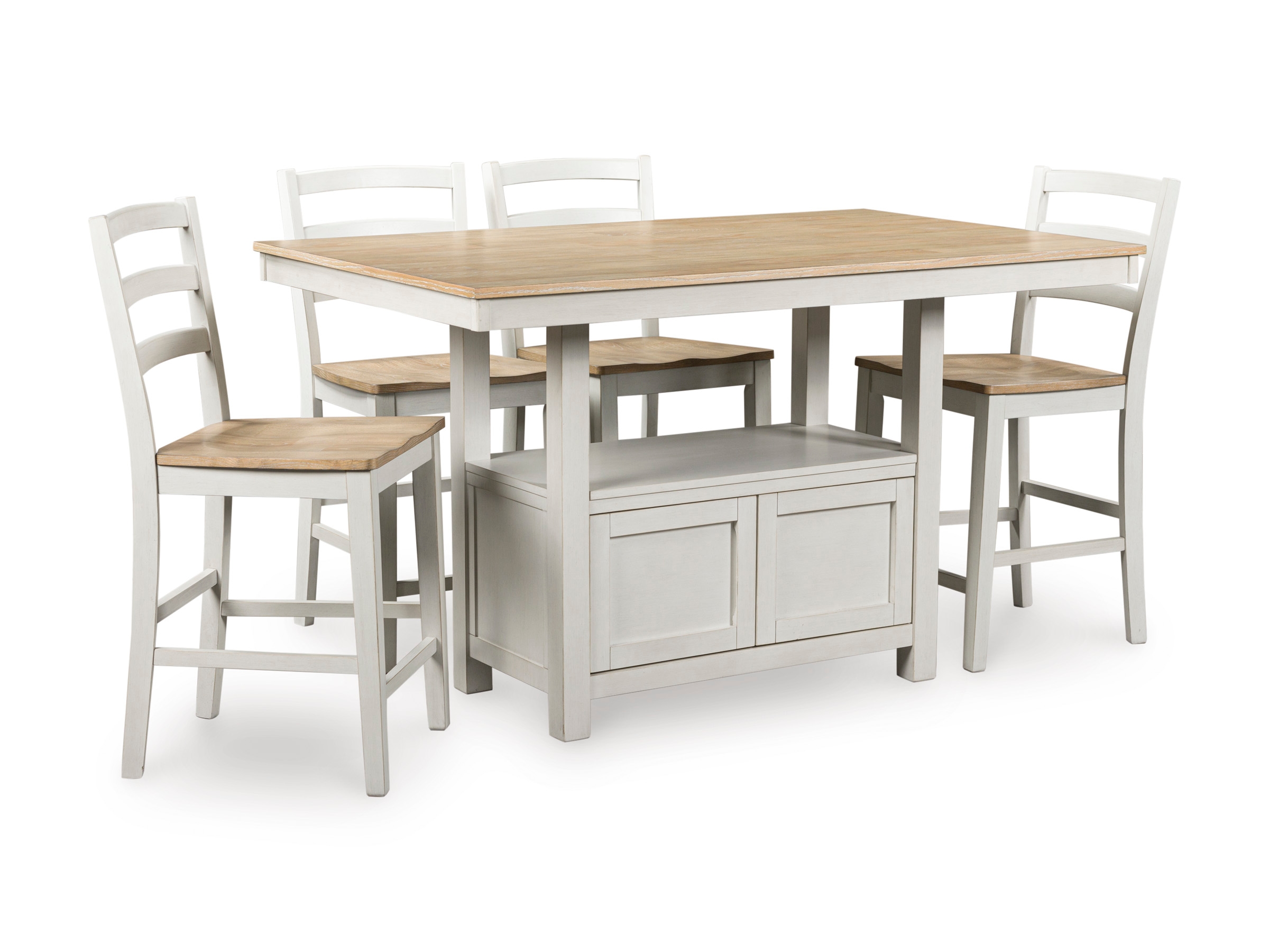 Counter Height Dining Table and 4 Barstools