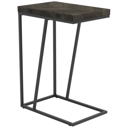 Carly Expandable C-Shaped Side Table