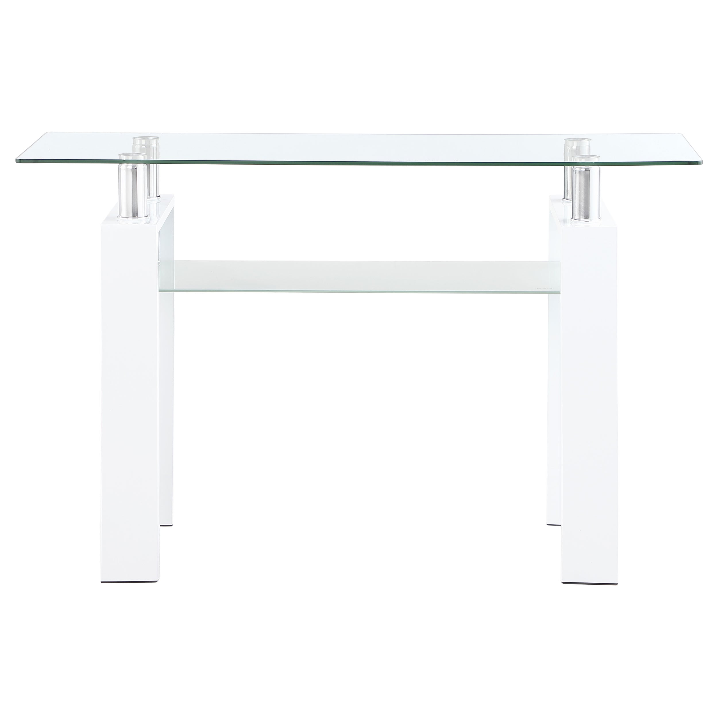 Dyer Glass Top Sofa Console Table