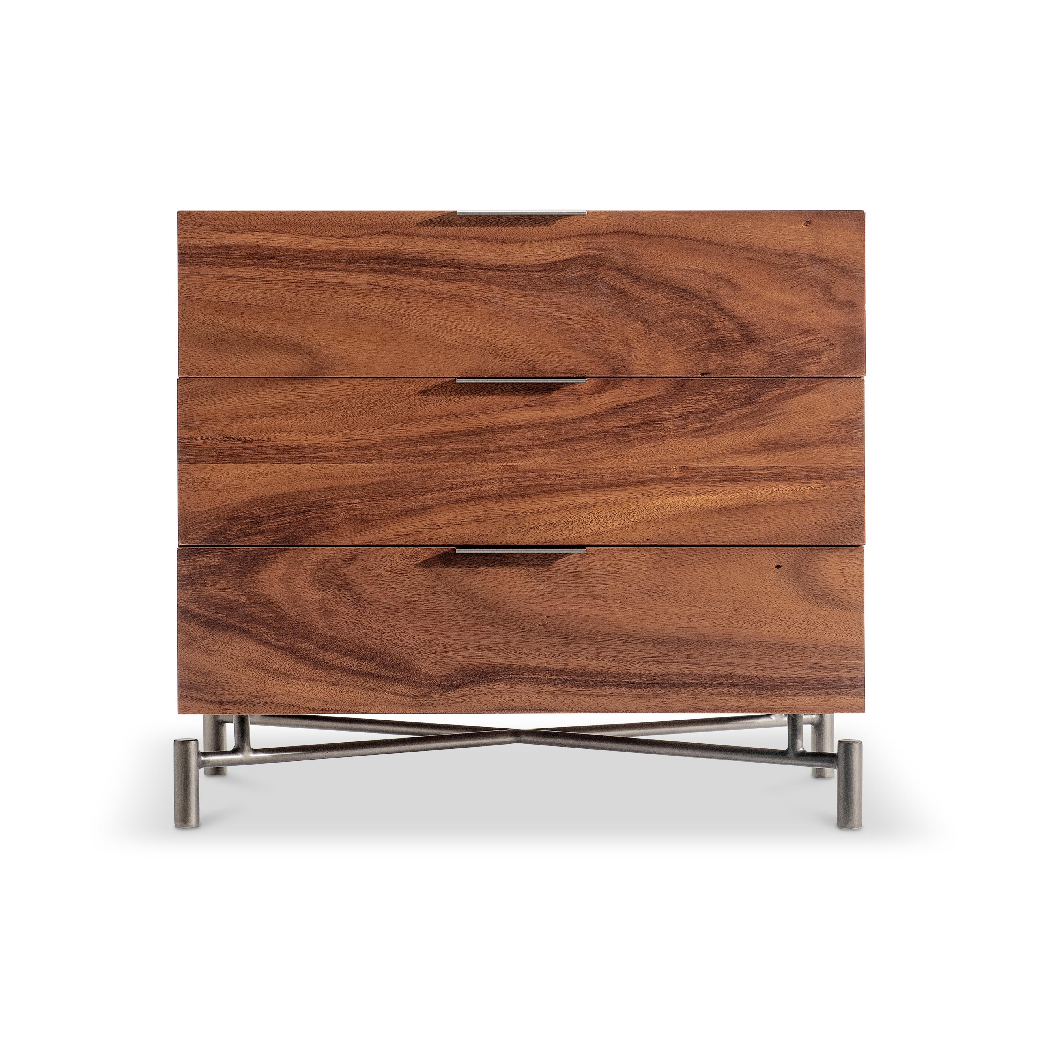 Brasea Three Drawer Nightstand