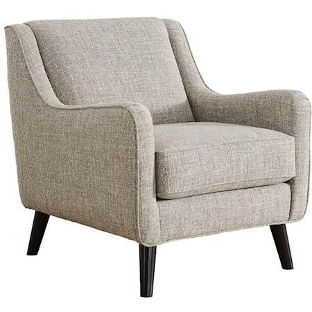 Accent Chair with Exposed Tapered Legs