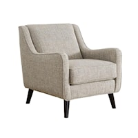 Casual Accent Chair with Exposed Tapered Legs