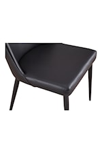 Moe's Home Collection Lula Contemporary Vegan Leather Black Dining Chair