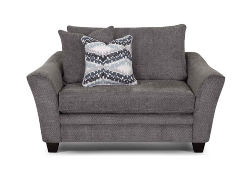 Transitional Chair & a Half with Flared Armrests
