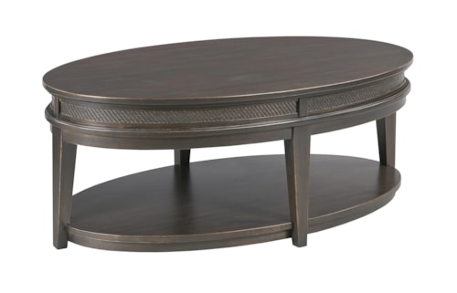 Transitional Oval Coffee Table