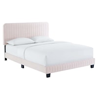 Channel Tufted Performance Velvet Queen Platform Bed