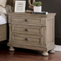 Transitional Night Stand with USB Charger