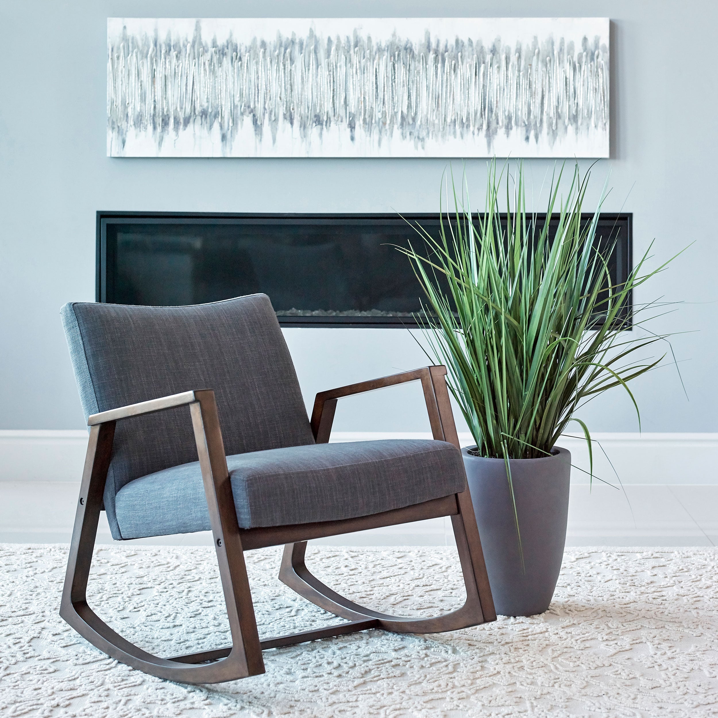 Coaster Gianna Gianna Rocking Chair w/ Wooden Arm and