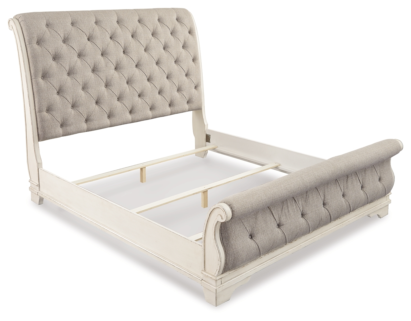 Signature Design by Ashley Realyn Queen Upholstered Sleigh Bed And Chest