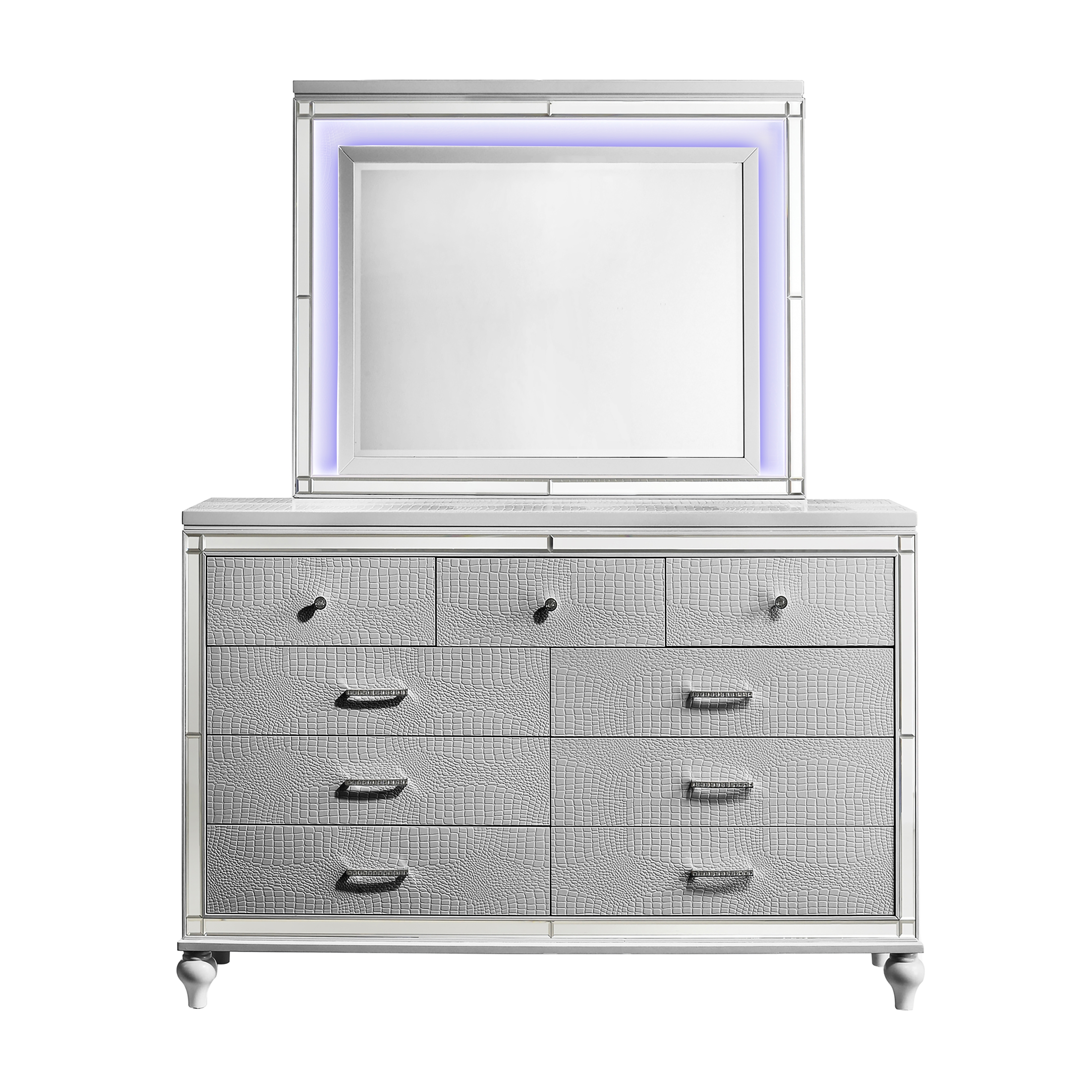 New Classic Valentino Dresser and Mirror Set