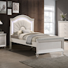 Furniture of America Allie Twin Bed with Upholstered Headboard