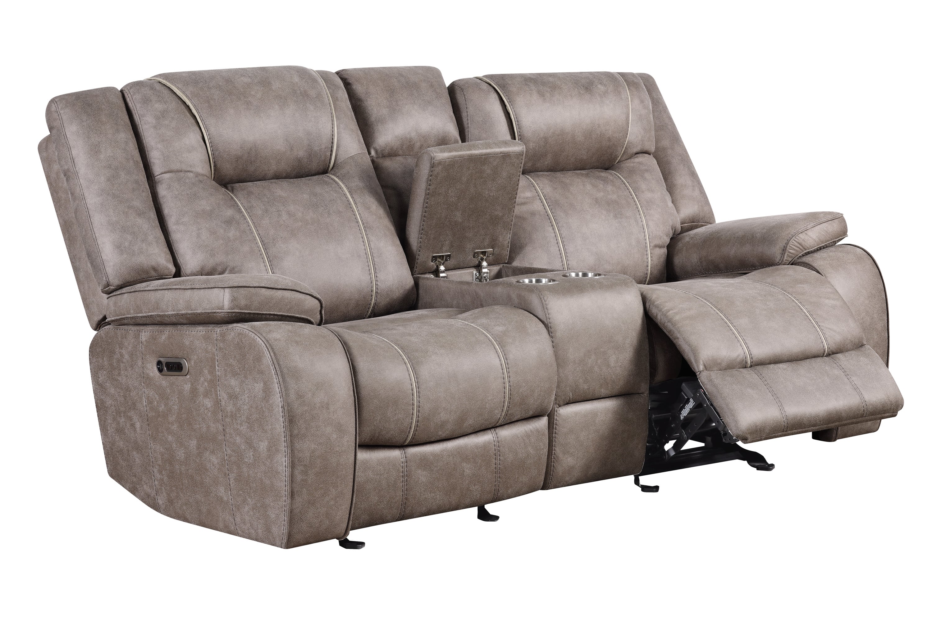 Manual Reclining Loveseat with Console