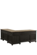 Riverside Furniture Regency Traditional Two-Tone L-Desk And Return