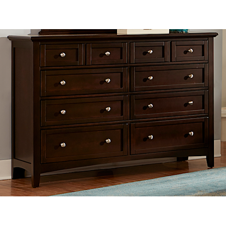 8-Drawer Dresser and Landscape Mirror Set