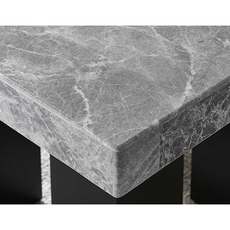 Square Gray Marble Counter Height Table