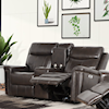 New Classic Quade Dual Reclining Leather Loveseat