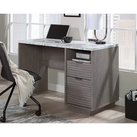 Contemporary Single Pedestal Desk with File Drawer