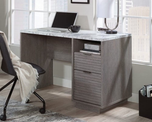 Contemporary Single Pedestal Desk with File Drawer