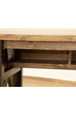 International Furniture Direct Loft Brown Rustic Counter Height Sofa Table