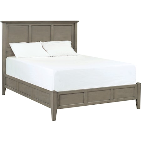 Transitional Queen Platform Bed with Headboard