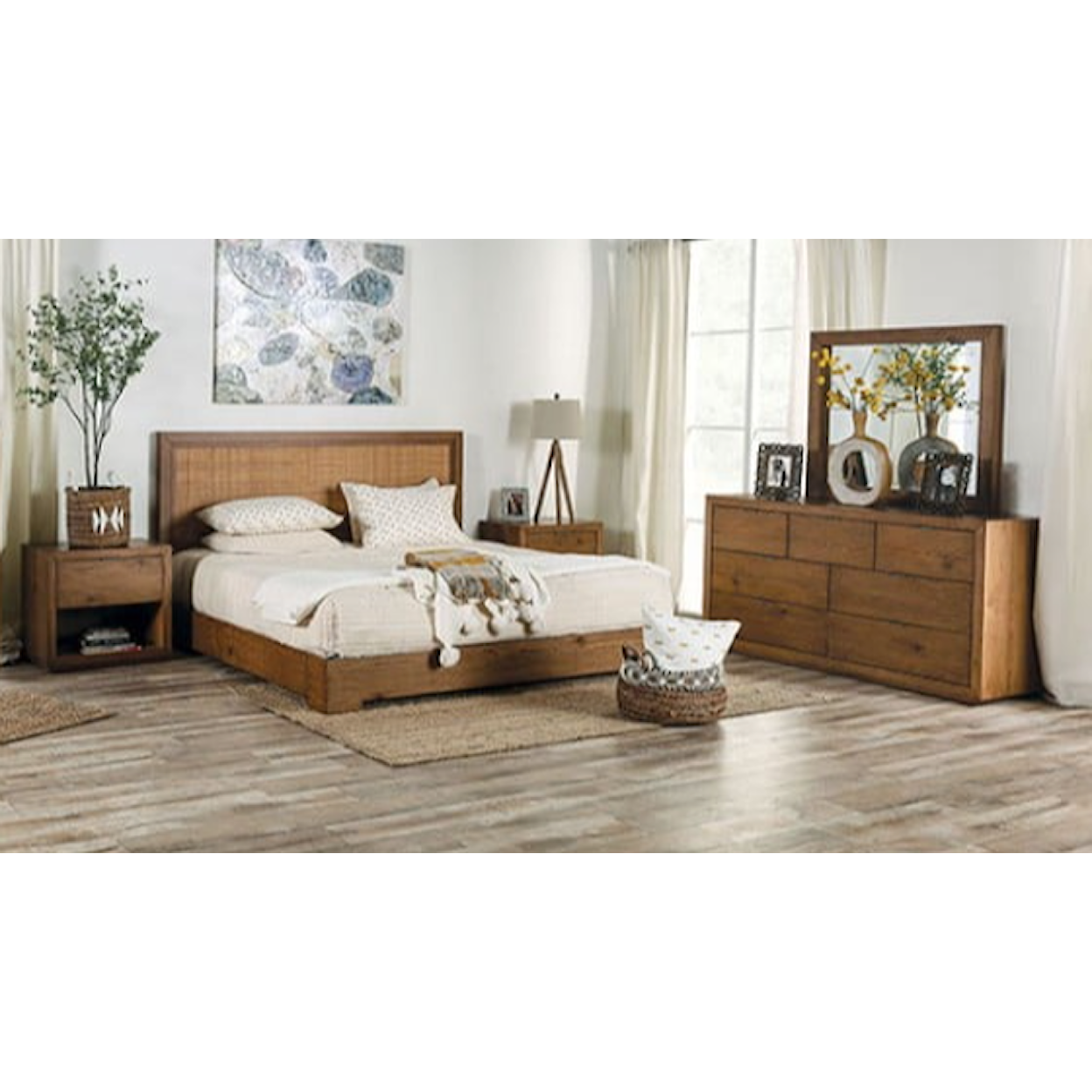 Furniture of America - FOA LEIRVIK 4-Piece Queen Bedroom Set
