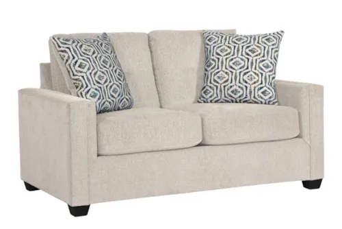 Transitional 2-Throw Pillow Loveseat