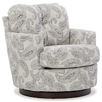 Swivel Chair with Plush Tufted Back