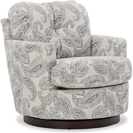 Swivel Chair with Plush Tufted Back