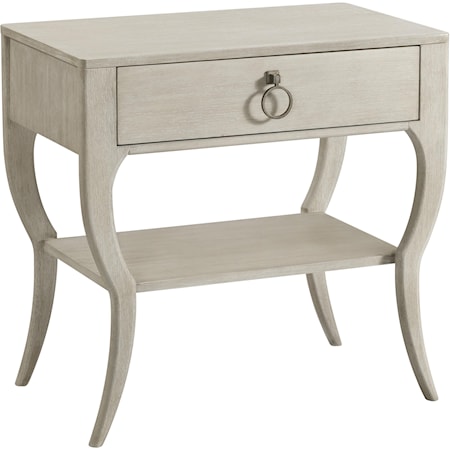 Glam 1-Drawer Accent Nightstand