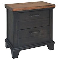 Farmhouse Two-Drawer Nightstand