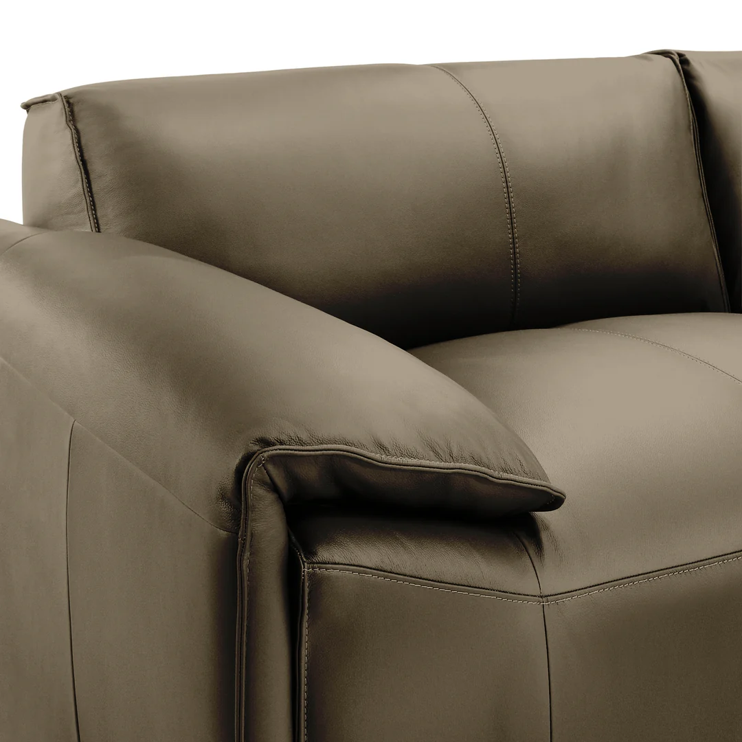 Armen Living Tanner Leather Squared Pillow-Arm Sofa