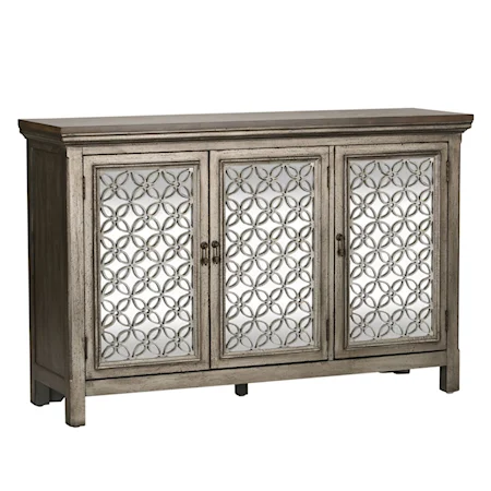 Transitional 3-Door Accent Chest with Adjustable Interior Shelf