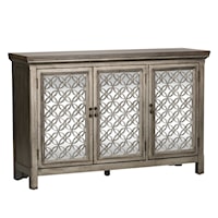 Transitional 3-Door Accent Chest with Adjustable Interior Shelf