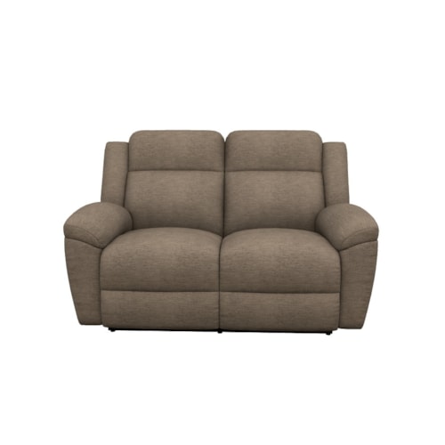 Casual Reclining Loveseat with Exterior Release
