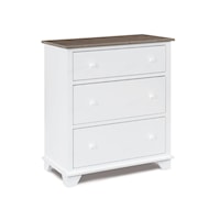 Generations 3-Drawer Bedroom Chest in Two-Tone Finish