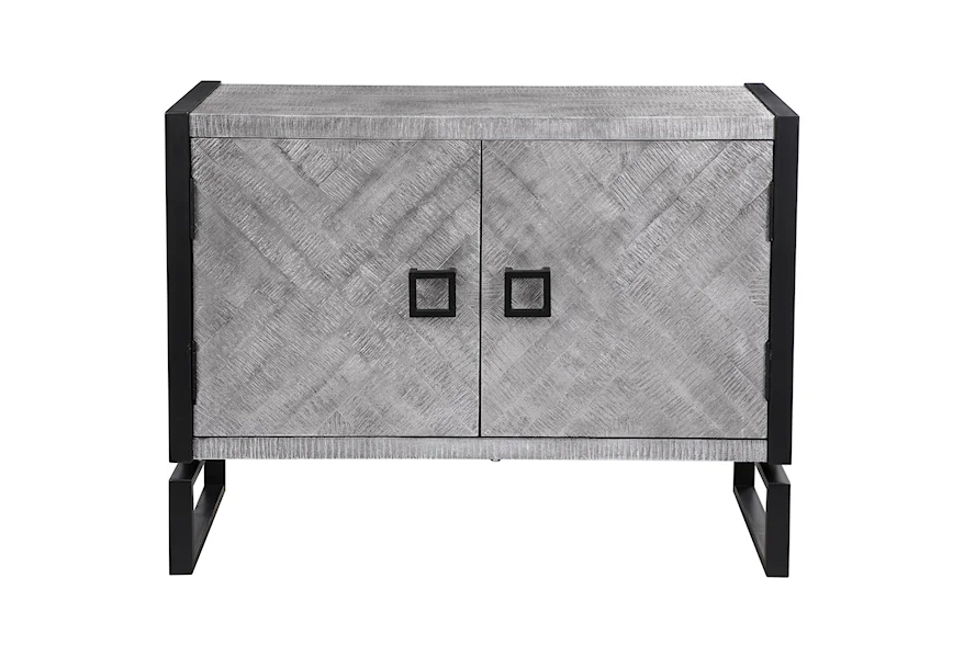 Accent Furniture - Chests Keyes 2-Door Gray Cabinet by Uttermost at Corner Furniture