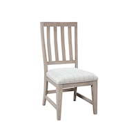 Rustic Farmhouse 2-Count Dining Side Chair with Upholstered Seat