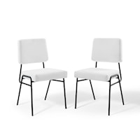 Dining Side Chair Upholstered Fabric Set of 2