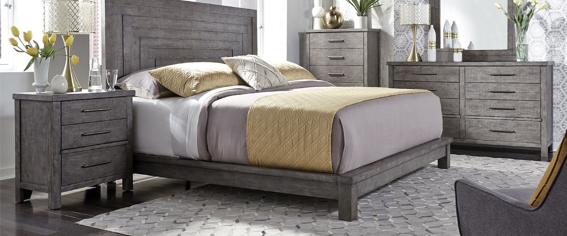 Contemporary 5-Piece King Bedroom Group