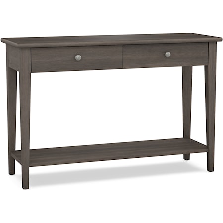 2-Drawer Sofa Table with Fixed Shelf