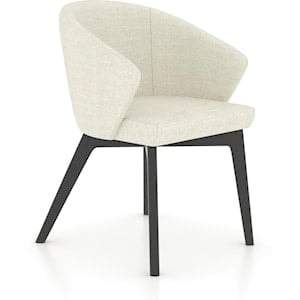 Mid-Century Modern Upholstered Swivel Dining Chair