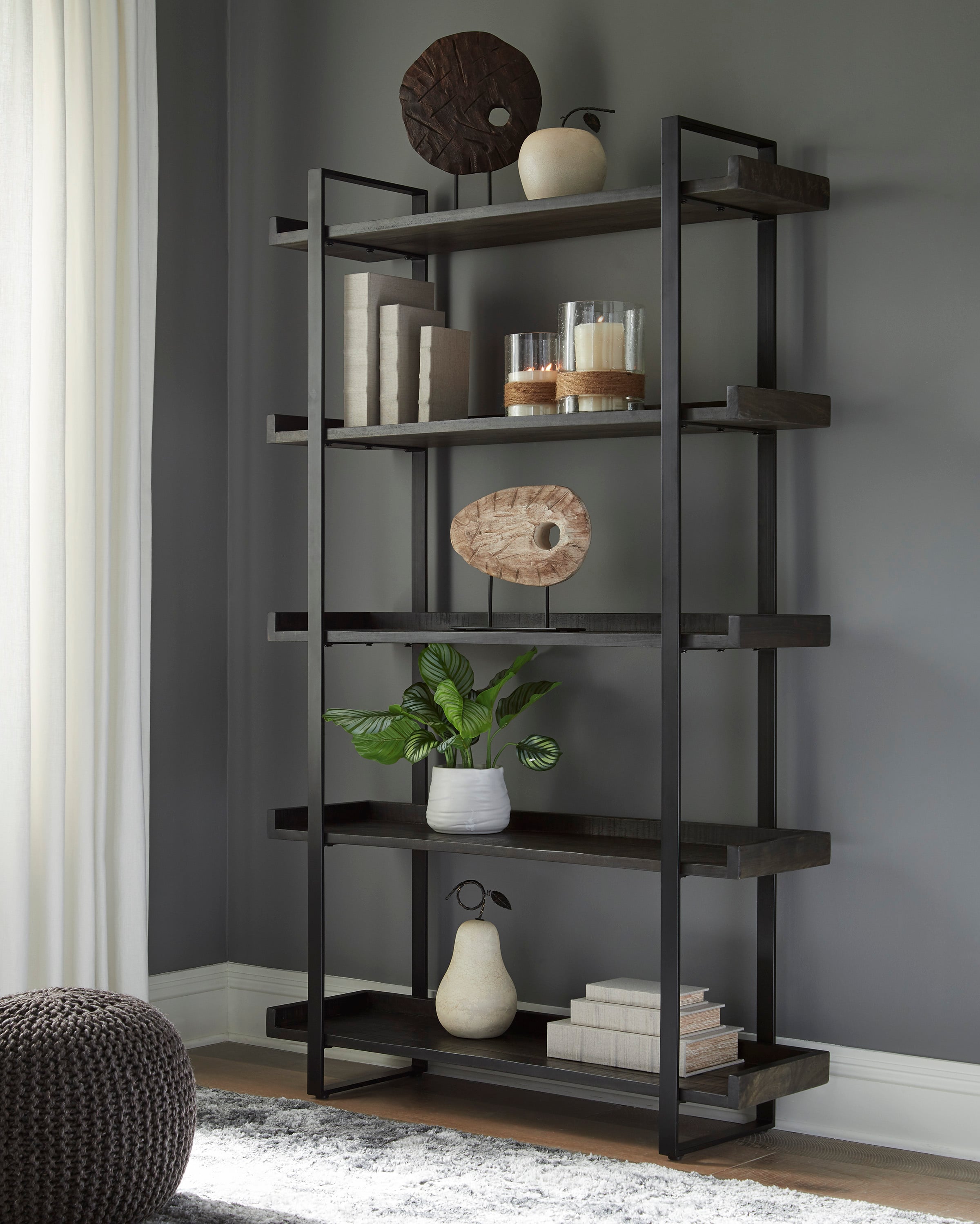 Benchcraft Kevmart A4000532 Contemporary 5Shelf Bookcase Virginia