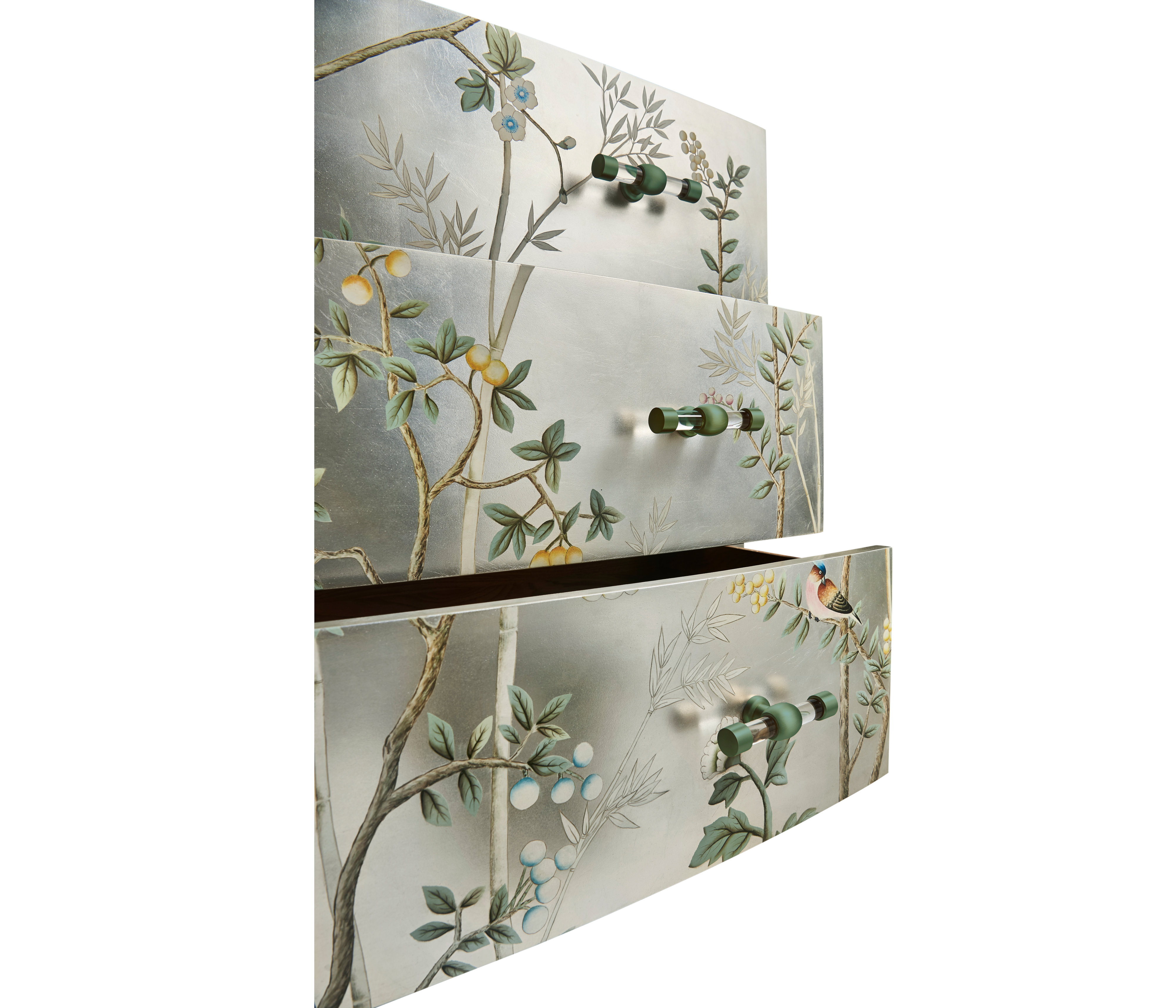 Jonathan Charles JC Modern Shimmering Moon Bow Front Chest