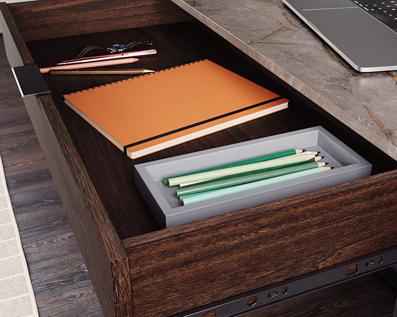 International Lux Single Pedestal Desk