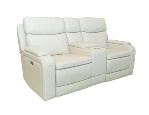 Casual Power Reclining Loveseat with Power Headrest