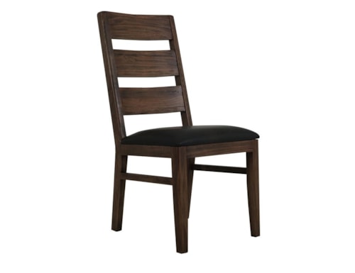 Contemporary Wooden Dining Chair with Upholstered Seat