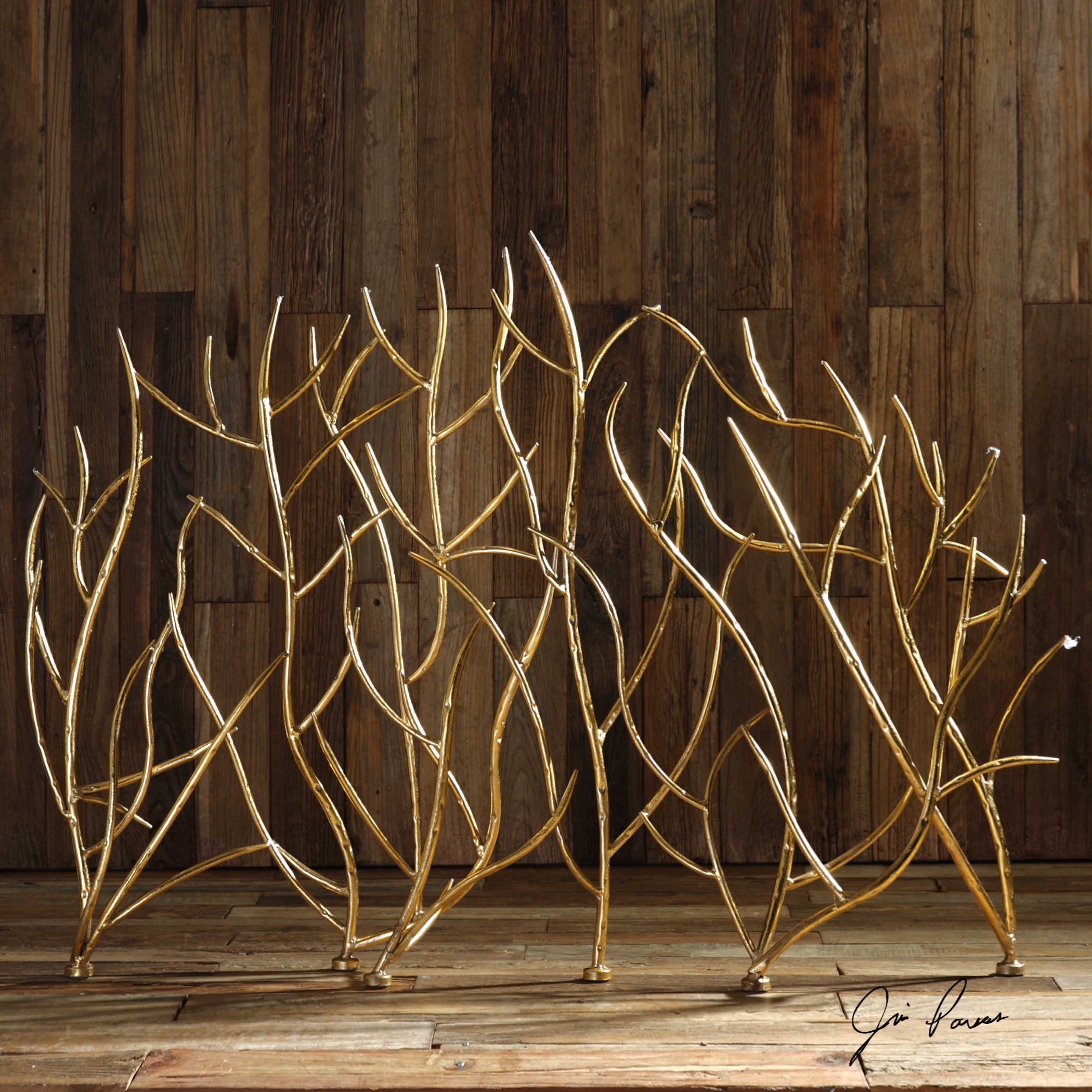 Uttermost Accessories Gold Branches Decorative Fireplace Screen