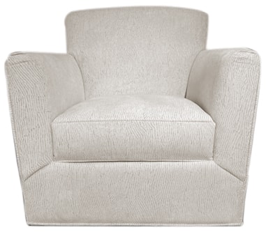 Casual Accent Swivel Chair with Tapered Arms